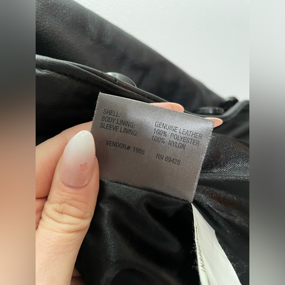 Vintage Wilson's Leather 90s Short Leather Jacket Women's Large Black - Picture 7 of 8